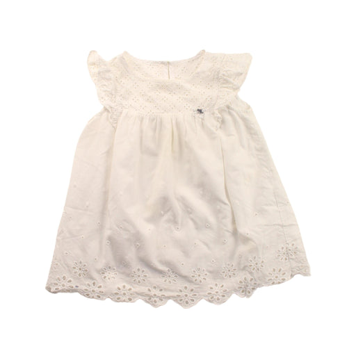 A White Short Sleeve Dresses from Blue Dog Baby in size 2T for girl. (Front View)