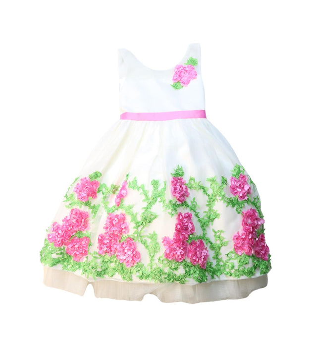 A Multicolour Sleeveless Dresses from American Princess in size 4T for girl. (Front View)