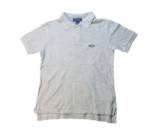 A Grey Short Sleeve Polos from Polo Ralph Lauren in size 8Y for boy. (Front View)