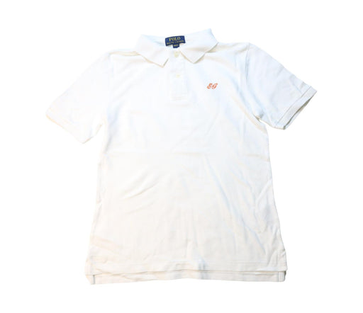 A White Short Sleeve Polos from Polo Ralph Lauren in size 10Y for boy. (Front View)