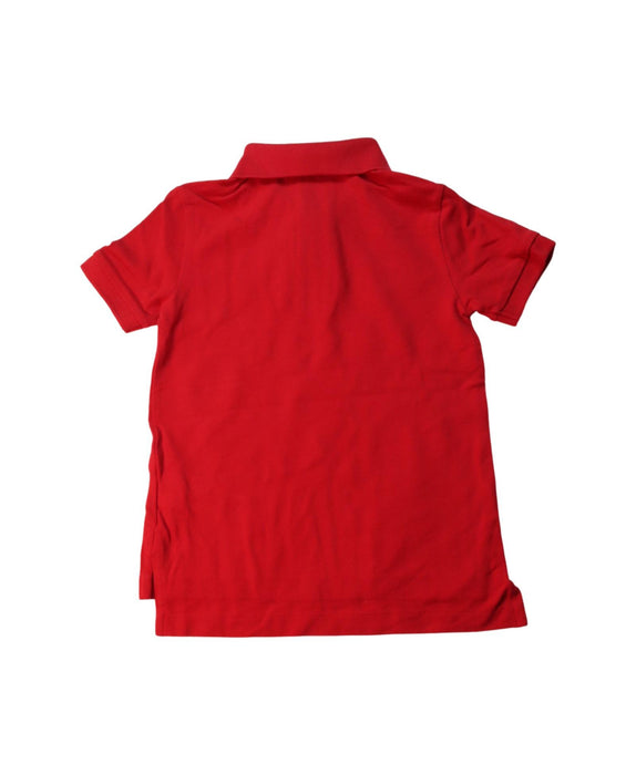 A Red Short Sleeve Polos from Polo Ralph Lauren in size 4T for boy. (Back View)