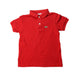 A Red Short Sleeve Polos from Lacoste in size 6T for boy. (Front View)
