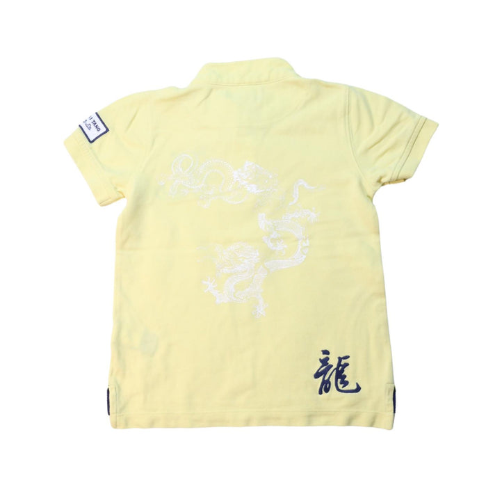 A Multicolour Short Sleeve Polos from Shanghai Tang in size 4T for boy. (Back View)