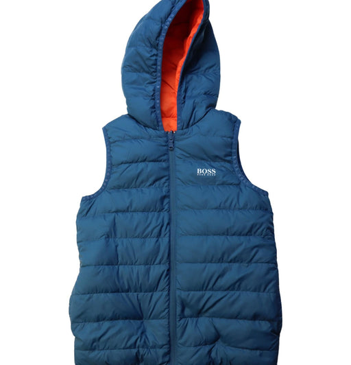 A Orange Outerwear Vests from Boss in size 8Y for boy. (Front View)