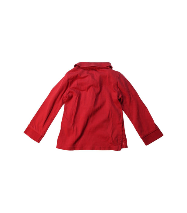 A Red Long Sleeve Polos from Burberry in size 6-12M for boy. (Back View)
