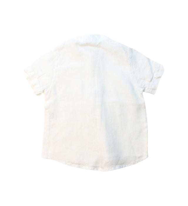 A White Short Sleeve Shirts from Chickeeduck in size 6-12M for boy. (Back View)