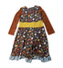 A Multicolour Long Sleeve Dresses from ZAZA COUTURE in size 5T for girl. (Back View)