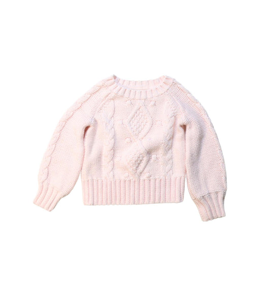 A Pink Knit Sweaters from Seed in size 3-6M for girl. (Front View)