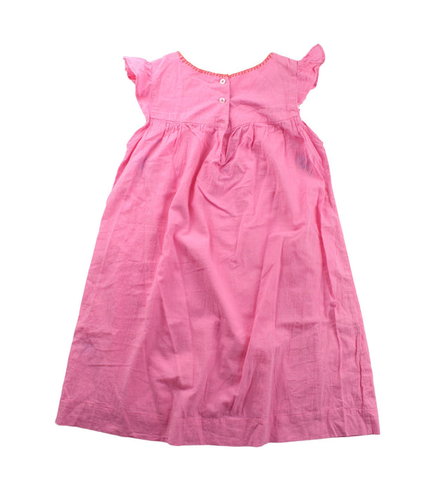 A Pink Short Sleeve Dresses from Kidsagogo in size 6T for girl. (Back View)