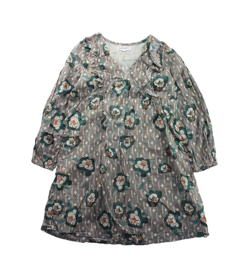 A Green Long Sleeve Dresses from Excuse My French in size 8Y for girl. (Front View)