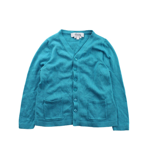 A Blue Cardigans from Bonpoint in size 3T for girl. (Front View)