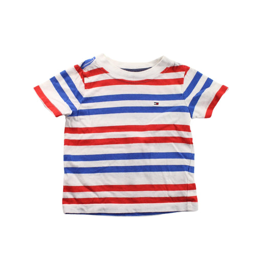 A White Short Sleeve T Shirts from Tommy Hilfiger in size 6-12M for boy. (Front View)