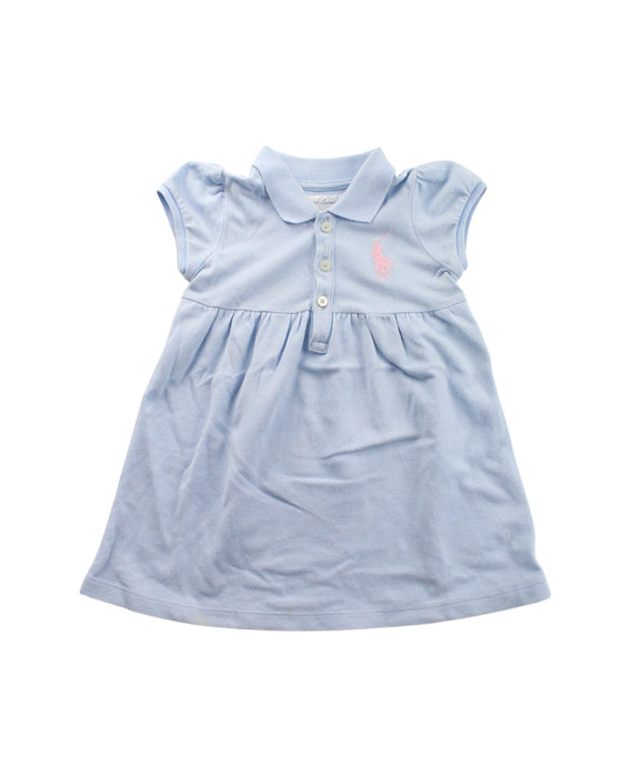 A Blue Short Sleeve Dresses from Ralph Lauren in size 6-12M for girl. (Front View)