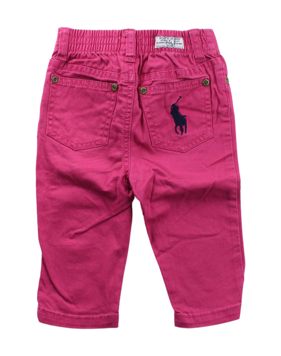 A Pink Casual Pants from Ralph Lauren in size 6-12M for girl. (Back View)