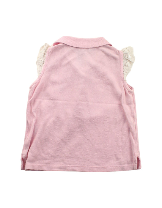 A Pink Short Sleeve Polos from Ralph Lauren in size 12-18M for girl. (Back View)