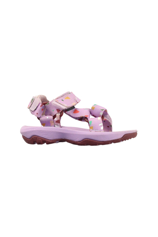 A Purple Sandals from Teva in size 12-18M for girl. (Front View)
