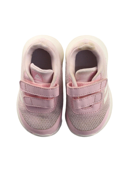 A Pink Sneakers from Adidas in size 12-18M for girl. (Back View)