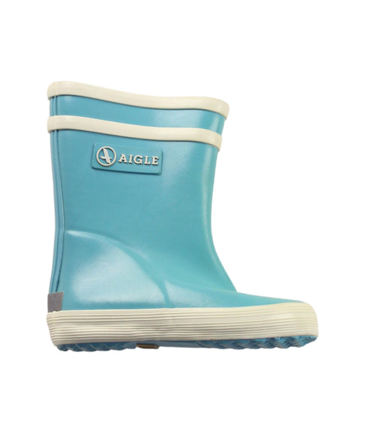 A Blue Rain Boots from Aigle in size 12-18M for boy. (Front View)