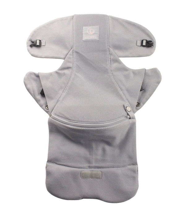 A Grey Baby Carriers from Stokke in size O/S for neutral. (Front View)