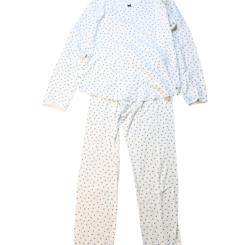 A White Pyjama Sets from Petit Bateau in size 10Y for girl. (Front View)