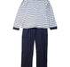A Black Pyjama Sets from Petit Bateau in size 12Y for boy. (Back View)