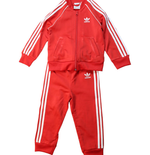 A Red Active Pants from Adidas in size 18-24M for neutral. (Front View)