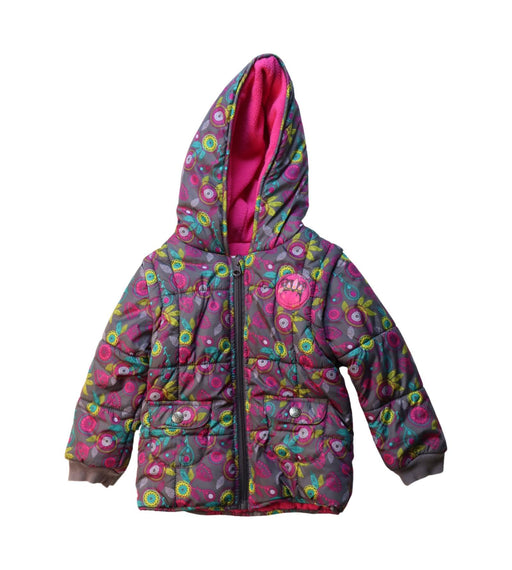 A Multicolour Puffer/Quilted Jackets from La Compagnie des Petits in size 12-18M for girl. (Front View)