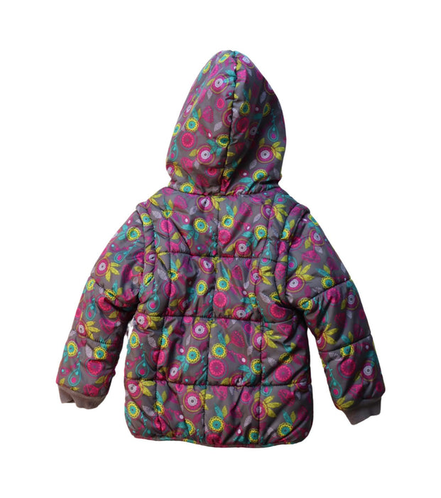 A Multicolour Puffer/Quilted Jackets from La Compagnie des Petits in size 12-18M for girl. (Back View)