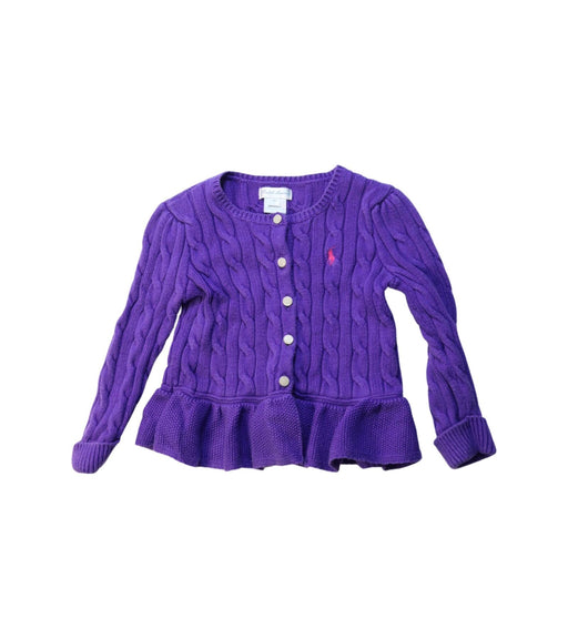 A Purple Cardigans from Ralph Lauren in size 12-18M for girl. (Front View)