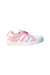 A Pink Slip Ons from Adidas in size 5T for girl. (Front View)