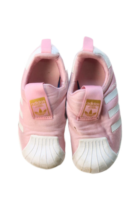 A Pink Slip Ons from Adidas in size 5T for girl. (Back View)