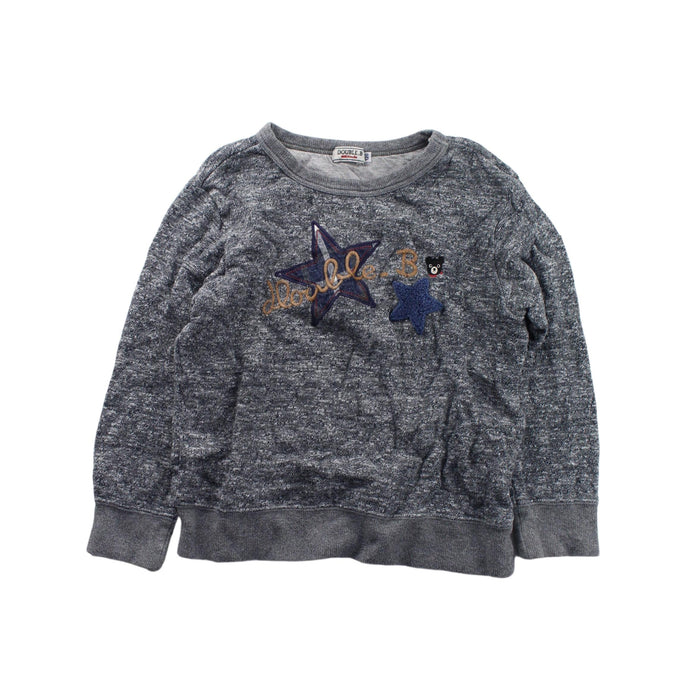 A Grey Crewneck Sweatshirts from Miki House in size 5T for boy. (Front View)