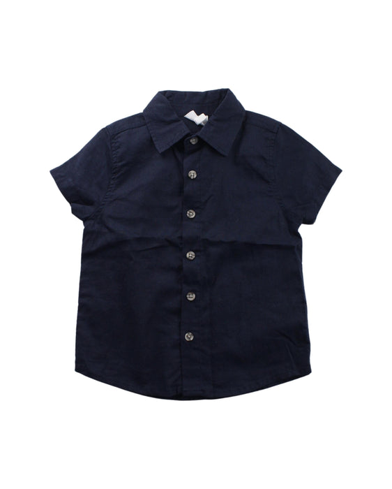 A Blue Short Sleeve Shirts from Seed in size 2T for boy. (Front View)
