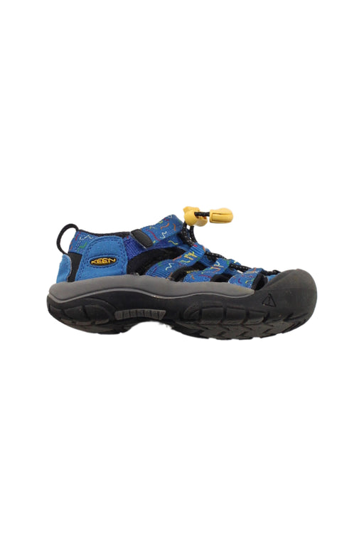 A Blue Sandals from Keen in size 5T for boy. (Front View)