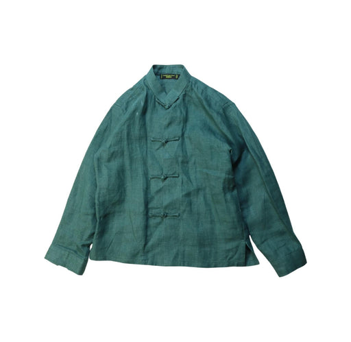 A Green Long Sleeve Shirts from Shanghai Tang in size 2T for boy. (Front View)