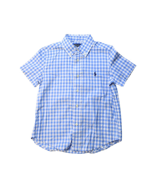 A Blue Short Sleeve Shirts from Polo Ralph Lauren in size 4T for boy. (Front View)