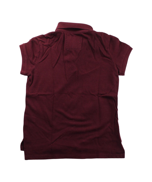 A Burgundy Short Sleeve Polos from Abercrombie & Fitch in size 7Y for boy. (Back View)