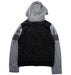 A Black Hooded Sweatshirts from DKNY in size 7Y for boy. (Back View)
