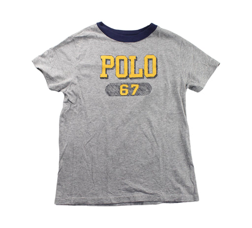A Grey Short Sleeve T Shirts from Polo Ralph Lauren in size 7Y for boy. (Front View)