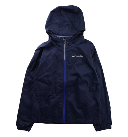 A Blue Lightweight Jackets from Columbia in size 8Y for boy. (Front View)