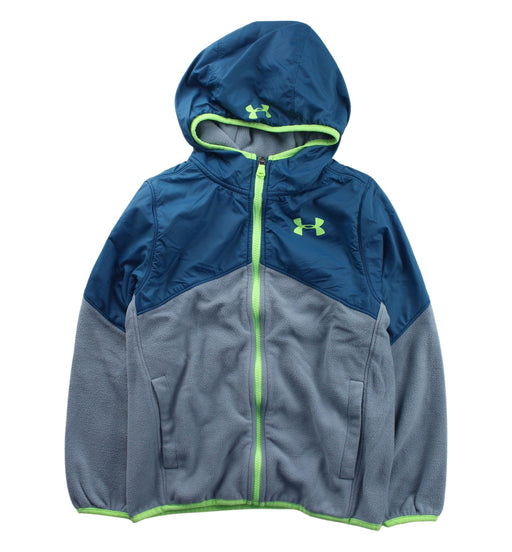 A Blue Lightweight Jackets from Under Armour in size 8Y for boy. (Front View)