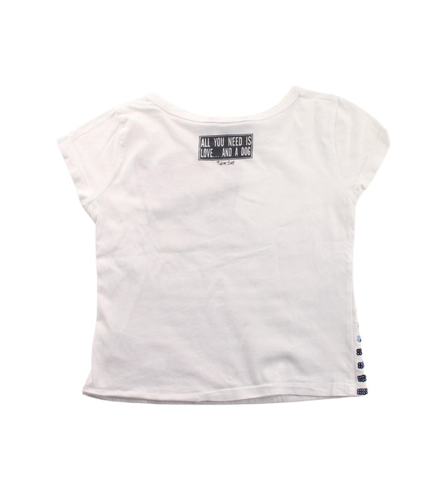 A White Short Sleeve T Shirts from TWINSET in size 6T for girl. (Back View)