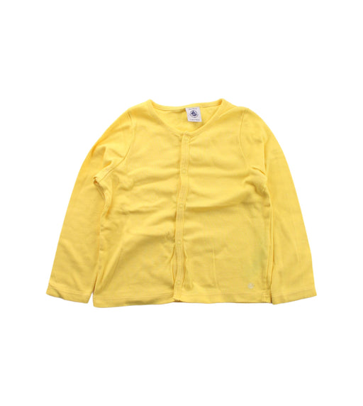 A Yellow Cardigans from Petit Bateau in size 3T for girl. (Front View)