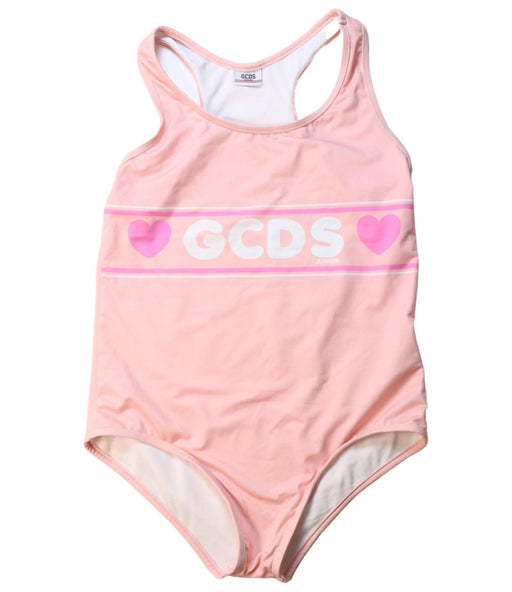 A Pink Swimsuits from GCDS in size 12Y for girl. (Front View)