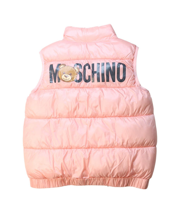 A Peach Outerwear Vests from Moschino in size 8Y for girl. (Back View)
