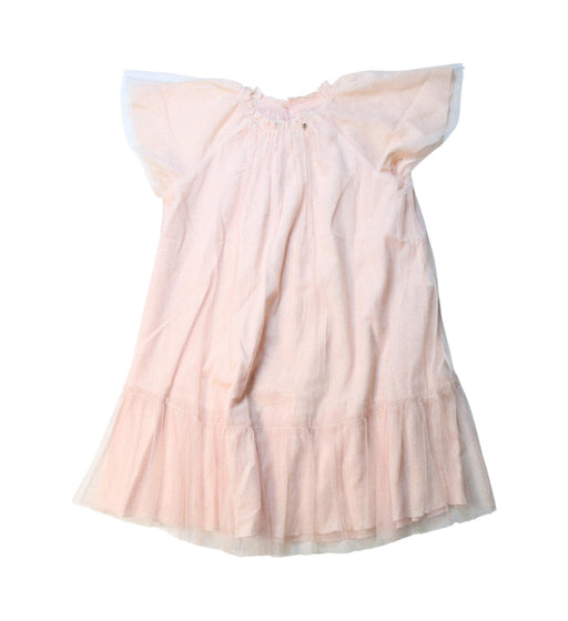 A Peach Short Sleeve Dresses from Nanos in size 8Y for girl. (Front View)