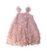 A Pink Sleeveless Dresses from Dolly by Le Petit Tom in size 4T for girl. (Front View)