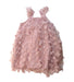 A Pink Sleeveless Dresses from Dolly by Le Petit Tom in size 4T for girl. (Back View)