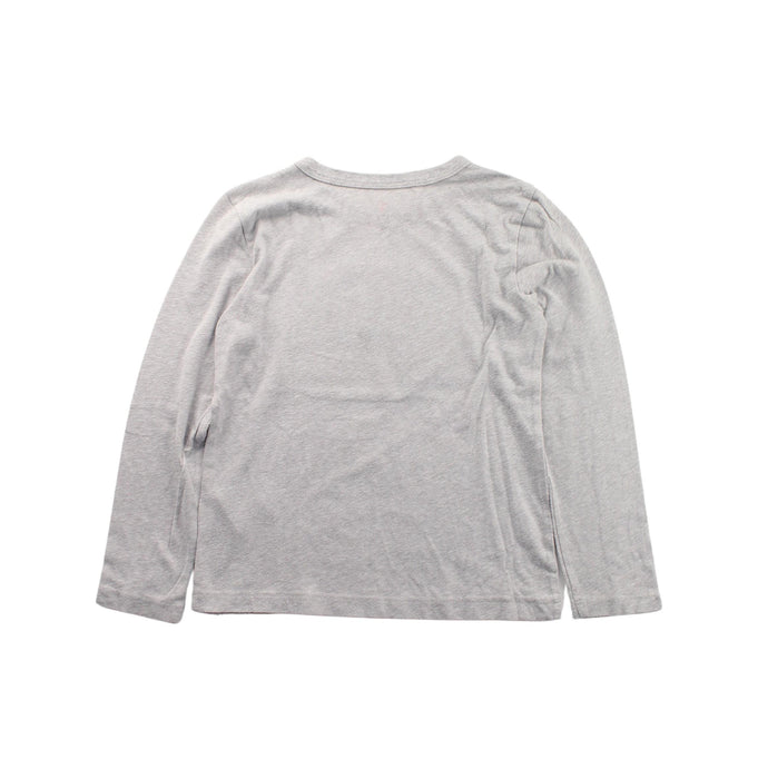 A Grey Long Sleeve T Shirts from Crewcuts in size 4T for girl. (Back View)