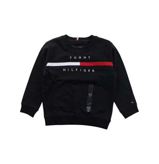 A Black Crewneck Sweatshirts from Tommy Hilfiger in size 2T for boy. (Front View)